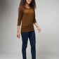 Women's Basic BeigeFull Sleeves T-Shirt