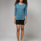 Women's Basic Sky Blue Full Sleeves T-Shirt
