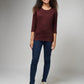 Women's Basic Maroon Full Sleeves T-Shirt