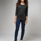 Women's Basic Dark Gray Full Sleeves T-Shirt