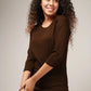 Women's Basic Brown Full Sleeves T-Shirt