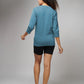 Women's Basic Sky Blue Full Sleeves T-Shirt