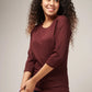 Women's Basic Maroon Full Sleeves T-Shirt