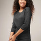 Women's Basic Dark Gray Full Sleeves T-Shirt