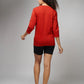 Women's Basic Red Full Sleeves T-Shirt
