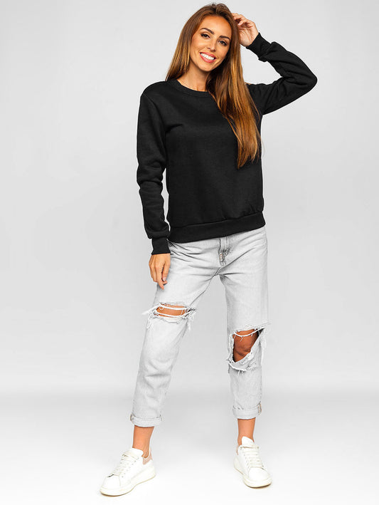 Women's Basic Black Sweatshirt