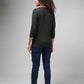 Women's Basic Dark Gray Full Sleeves T-Shirt