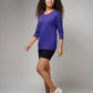 Women's Basic Royal Blue Full Sleeves T-Shirt