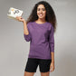 Women's Basic Light Purple Full Sleeves T-Shirt