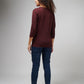 Women's Basic Maroon Full Sleeves T-Shirt