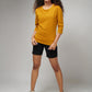 Women's Basic Mustard Full Sleeves T-Shirt