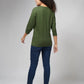 Women's Basic Army Green Full Sleeves T-Shirt