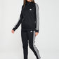 Women's Adidas 3 Strip Black Tracksuit