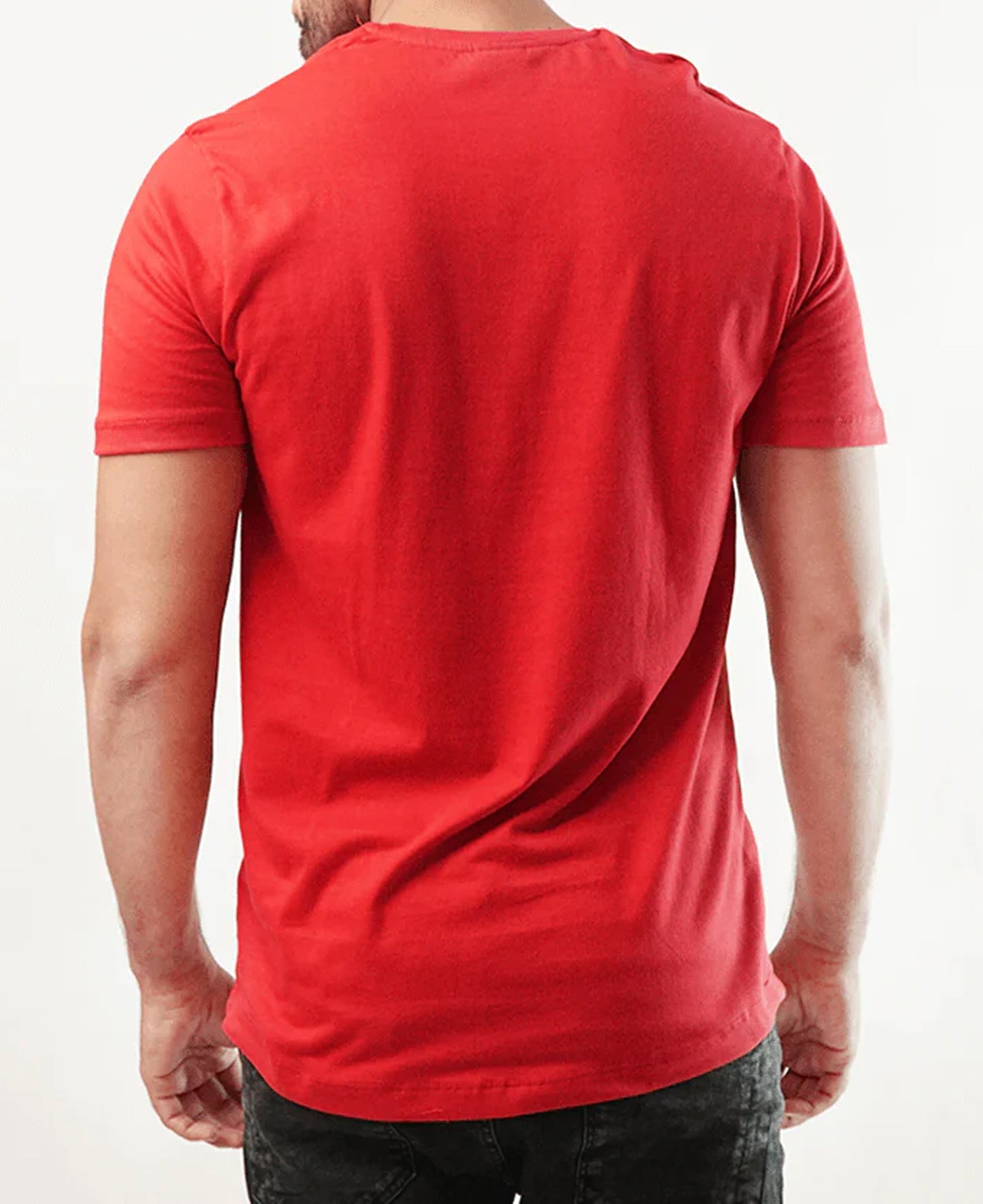 Basic V-Neck T-Shirt Red