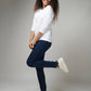 Women's Basic White Full Sleeves T-Shirt
