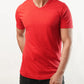 Basic V-Neck T-Shirt Red