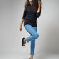 Women's Basic Black Full Sleeves T-Shirt