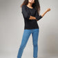 Women's Basic Black Full Sleeves T-Shirt