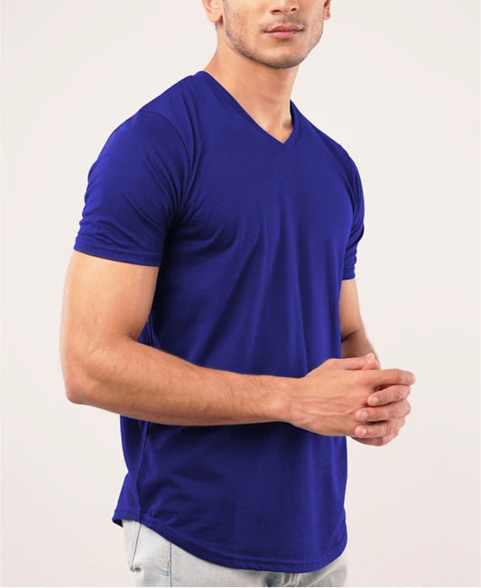 Basic V-Neck T-Shirt Royal Blue