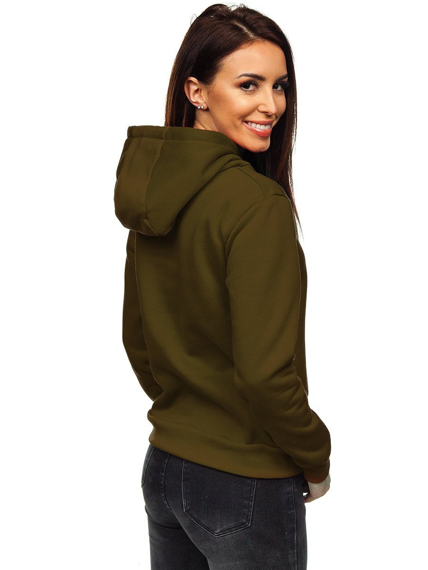 Basic Women's Army Green Hoodie