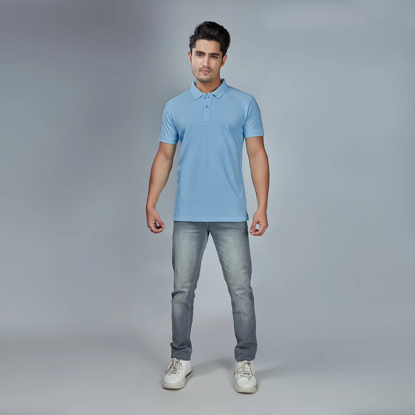 Men's Sky Blue Polo T-Shirt