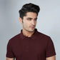Men's Maroon Polo T-Shirt