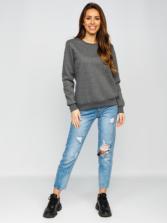 Women's Basic Charcoal Sweatshirt