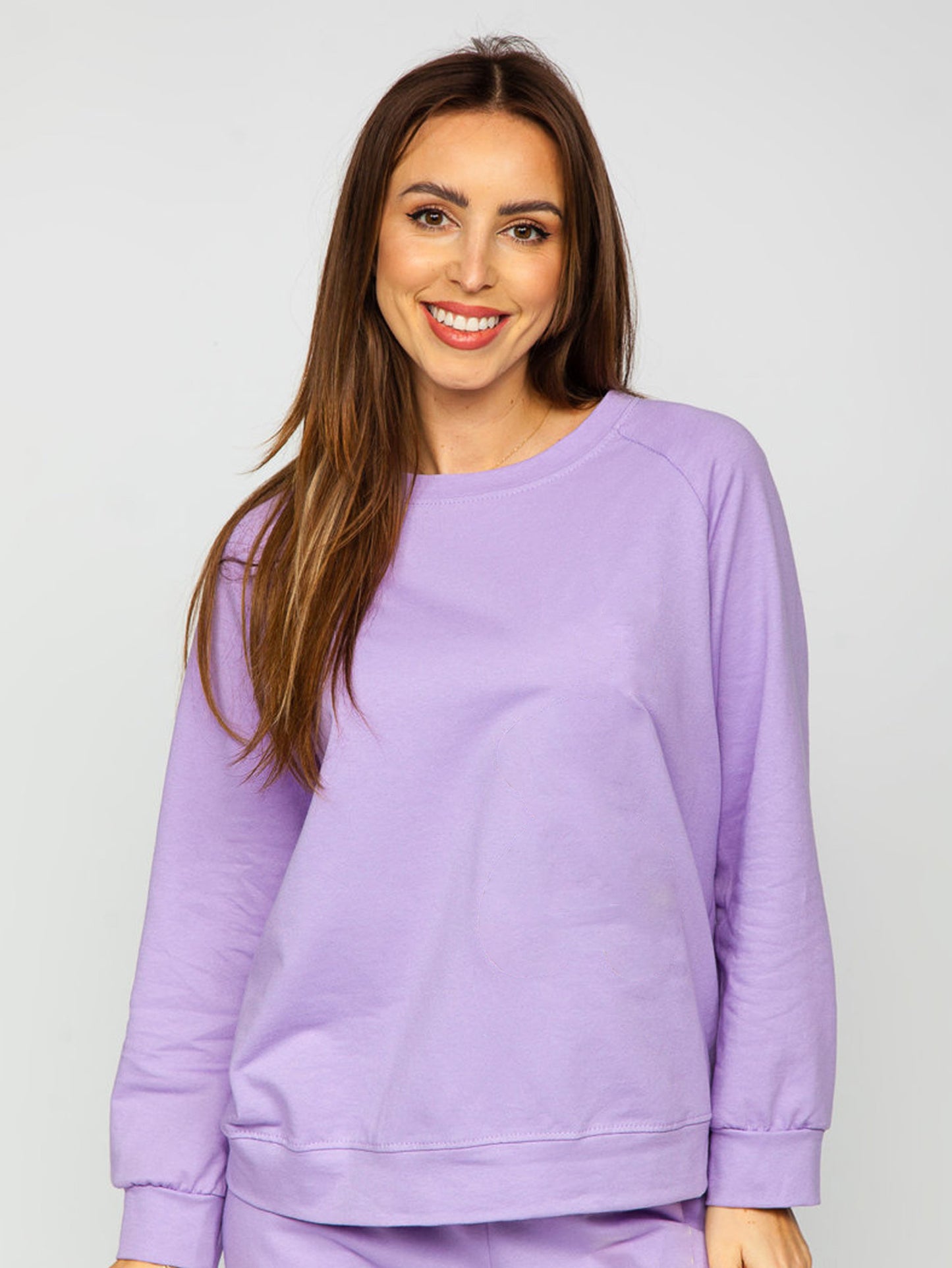 Women's Basic Light Purple Sweatshirt