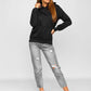 Basic Women's Black Hoodie