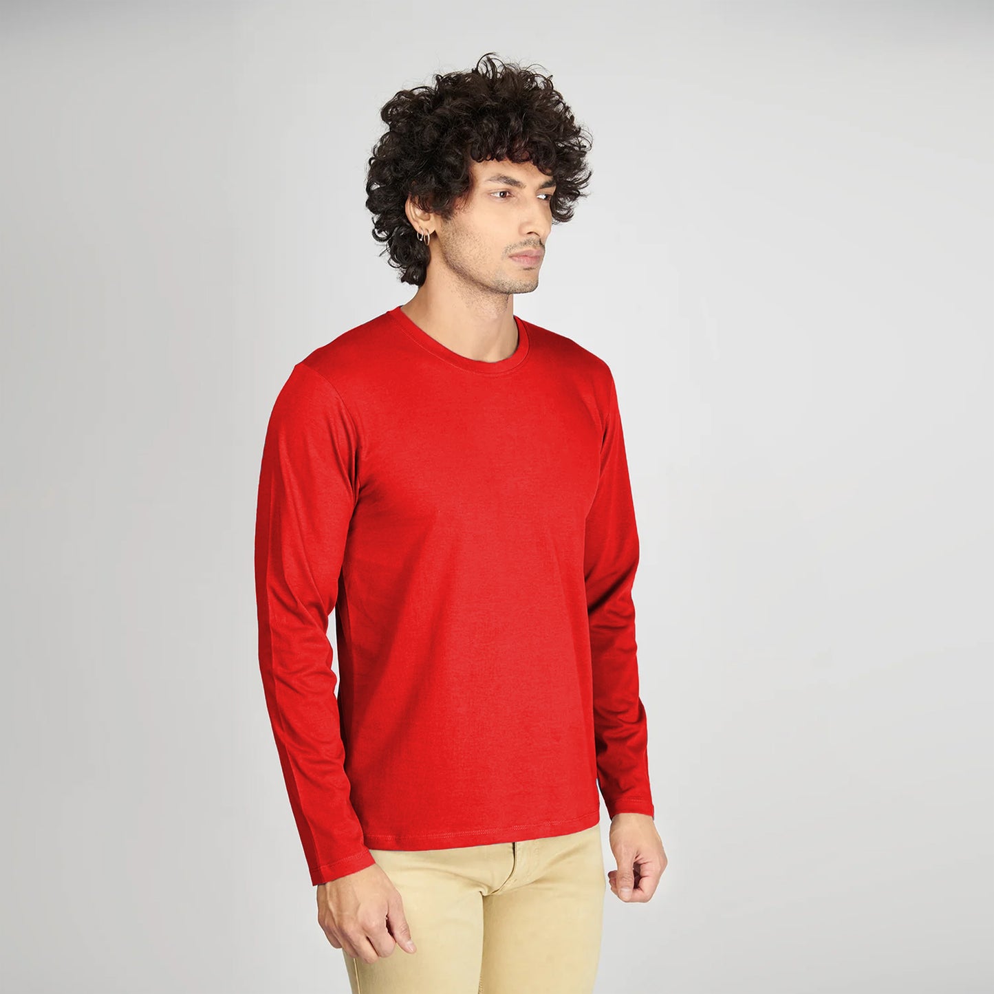 Basic Red Full Sleeves T-Shirt