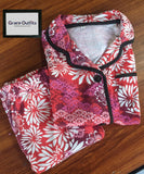 Women's Night Suit Maroon Shade