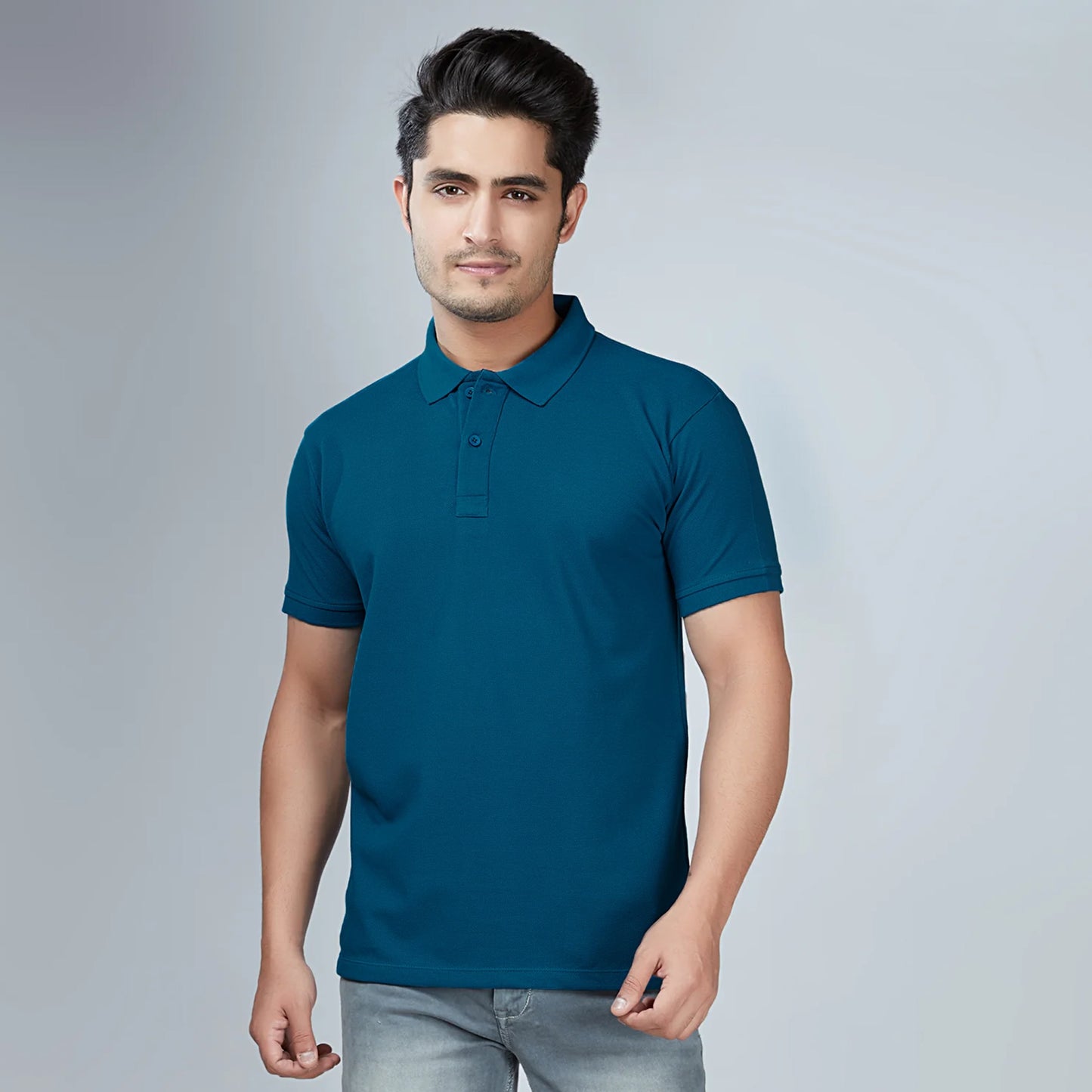 Men's Petroleum Blue Polo T-Shirt