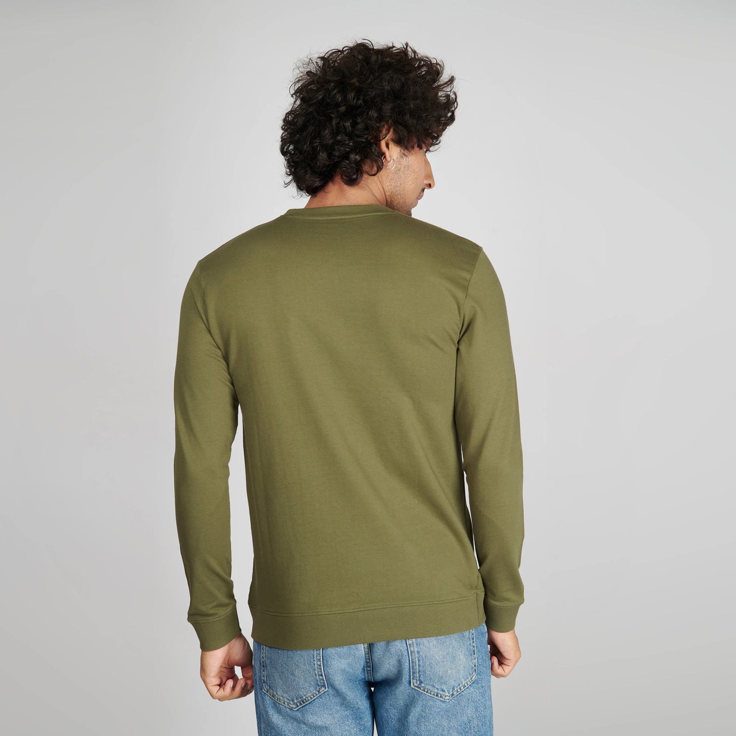 Basic Army Green Sweatshirt