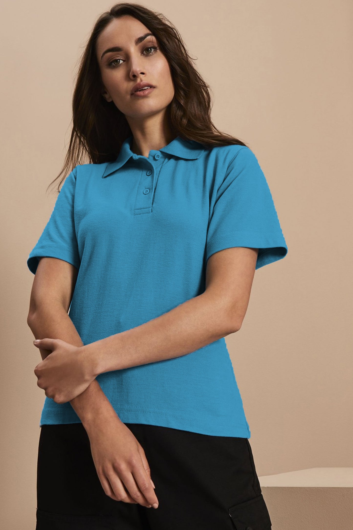 Women's Turkish Blue Polo Shirt