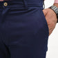 Slim Fit Royal Blue Cotton Chino Pants