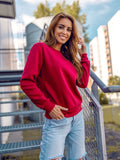 Women's Basic Maroon Sweatshirt