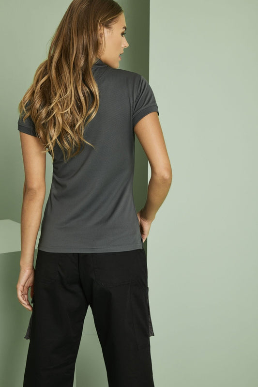 Women's Dark Gray Polo Shirt