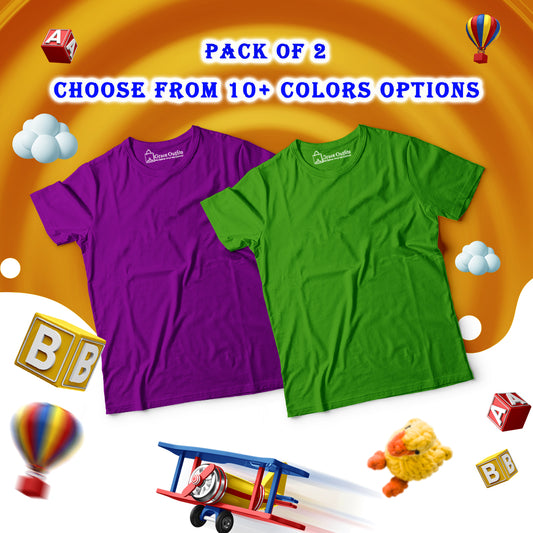 Pack of 2 Kids Half Sleeves T-Shirts
