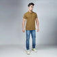 Men's Camel Brown Polo T-Shirt