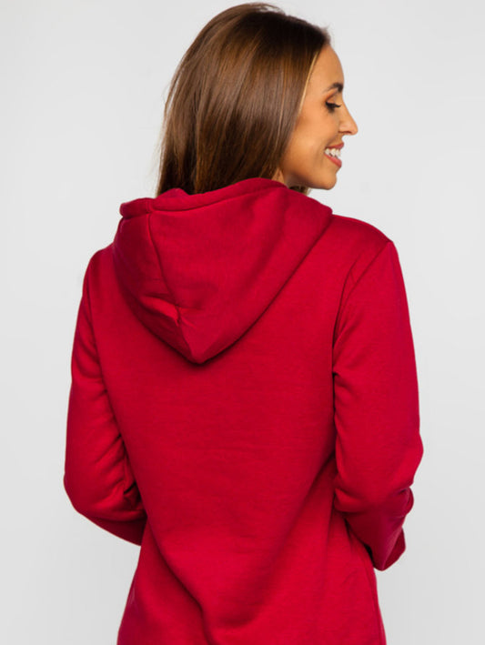 Basic Women's Maroon Hoodie