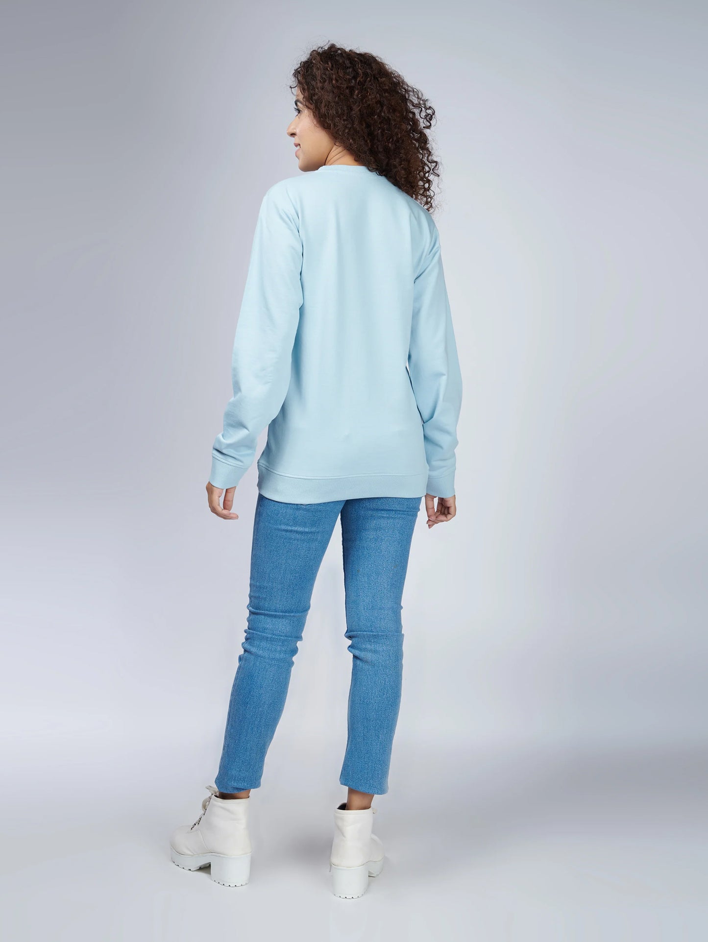 Women's Basic Sky Blue Sweatshirt