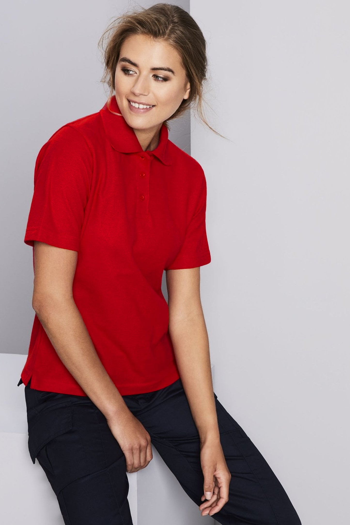 Women's Red Polo Shirt