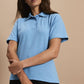 Women's Sky Blue Polo Shirt