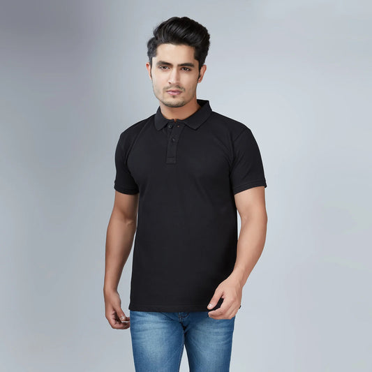 Men's Black Polo T-Shirt