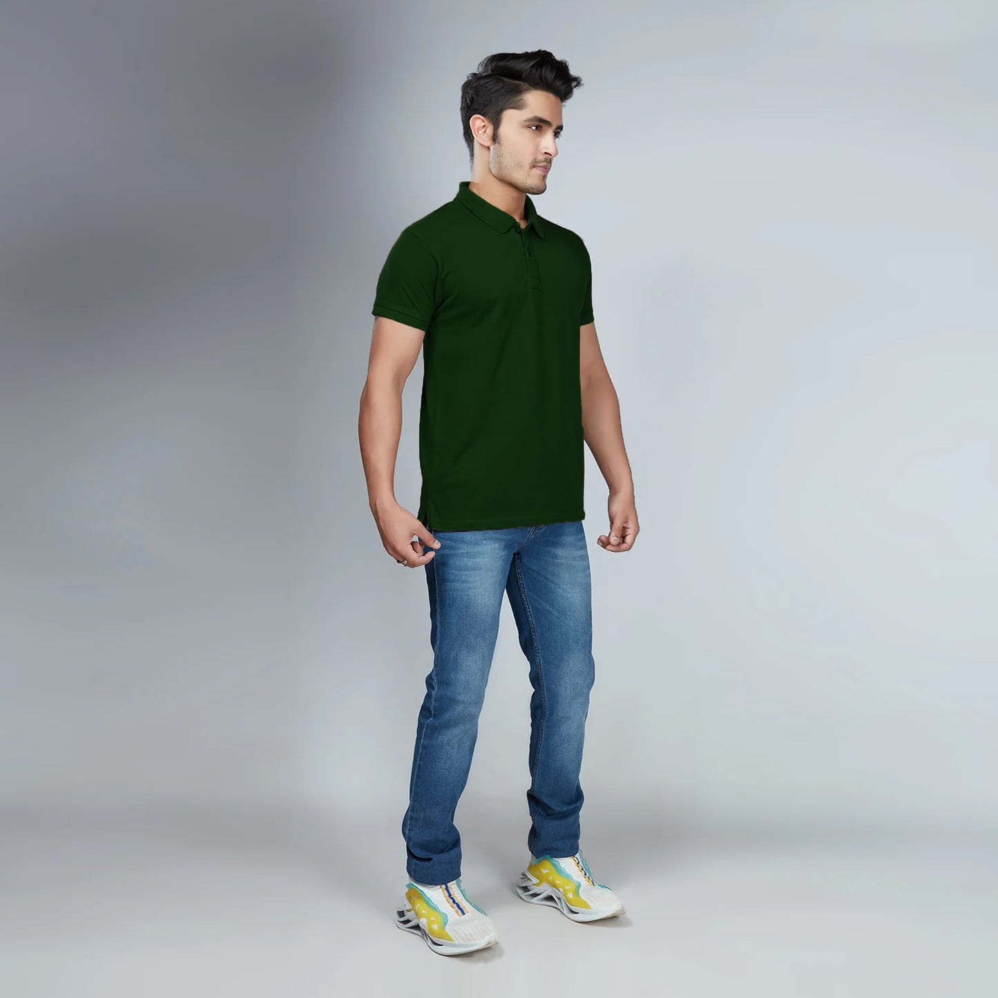 Men's Olive Green Polo T-Shirt