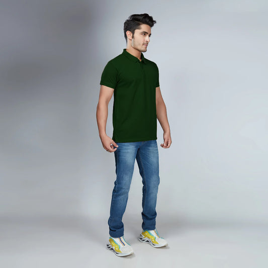 Men's Olive Green Polo T-Shirt