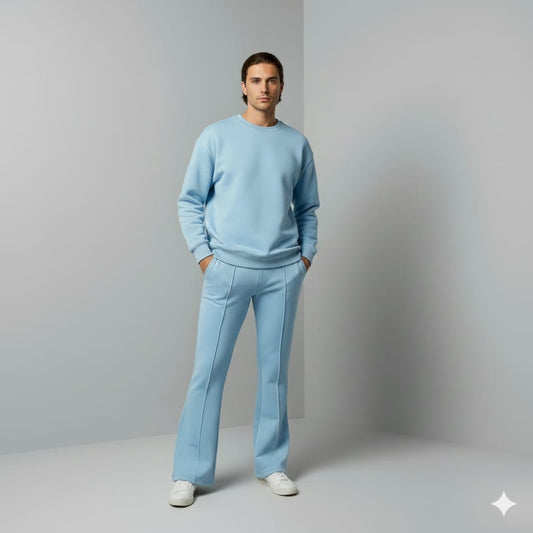 Winter Fleece Men's Co-Ord Set – Sky Blue