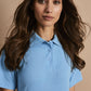 Women's Sky Blue Polo Shirt