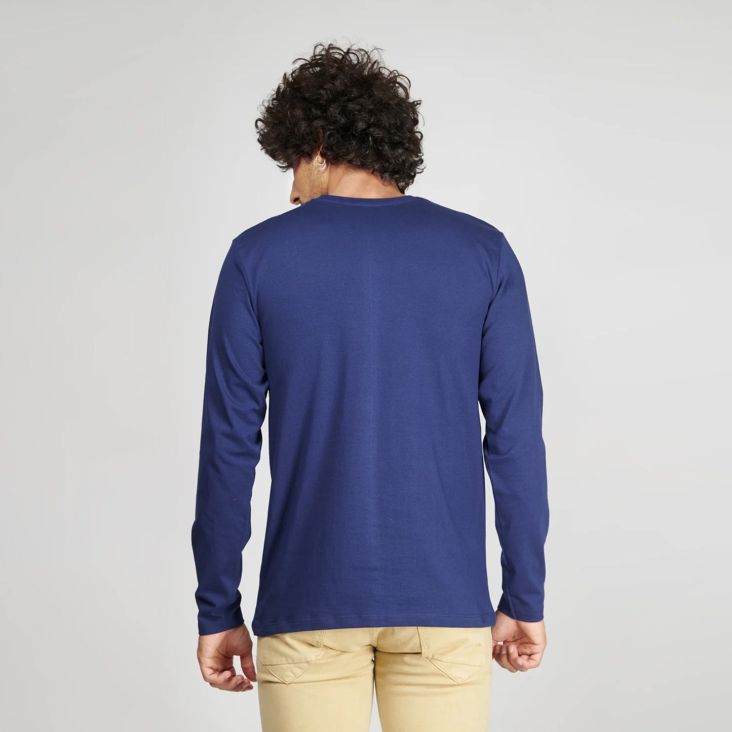 Basic Royal Blue Full Sleeves T-Shirt