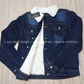 Grace Fur Denim Jacket Blue Color